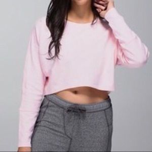 LuLuLemon Pink Cropped Pullover